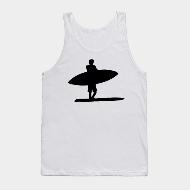 surfer Tank Top by NitArtCafe